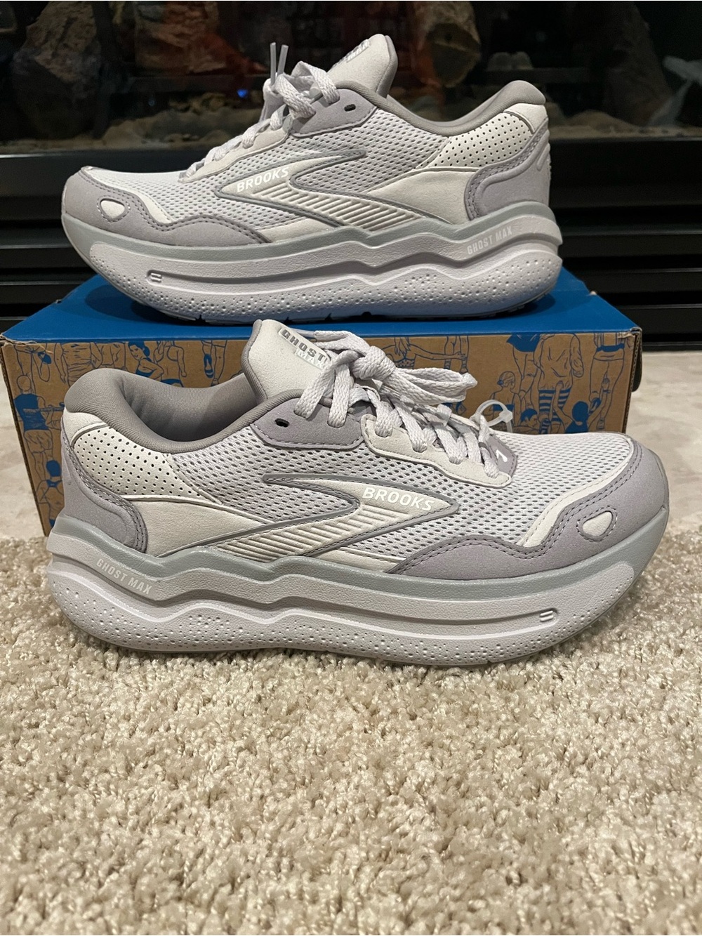 Women’s Brookes Ghost Max Gray. Shoes Size 7 Brand New NO BOX 🔥🔥
